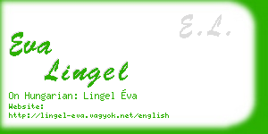 eva lingel business card